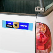 Thin Blue Line, Gottes segne Polizei Autoaufkleber (Auf Lkw)