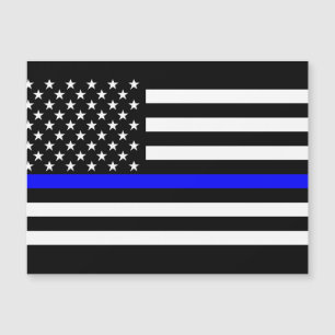 Thin Blue Line Grafik auf einer US-Flagge Magnetkarte