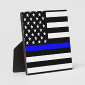 Thin Blue Line Graphic auf einer US-amerikanischen Fotoplatte (Vorderseite)