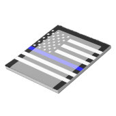 Thin Blue Line Graphic auf einer US-amerikanischen Notizblock (Rotiert)