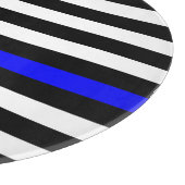 Thin Blue Line Graphic auf einer US-amerikanischen Schneidebrett (Ecke)
