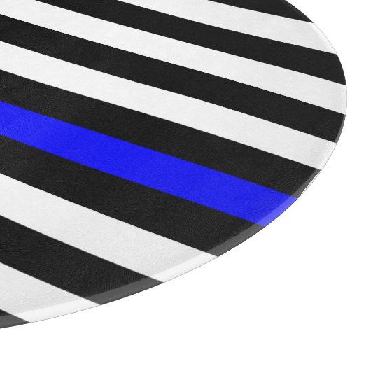 Thin Blue Line Graphic auf einer US-amerikanischen Schneidebrett (Ecke)