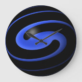 Thin Blue Line Große Wanduhr (Vorderseite)