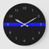 Thin Blue Line Große Wanduhr (Vorderseite)
