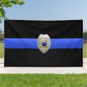 Thin Blue Line Großer Liebe Banner (Außenbereich)