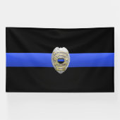 Thin Blue Line Großer Liebe Banner (Horizontal)