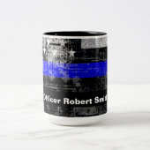 Thin Blue Line Grunge Officer Tasse (Mittel)