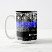 Thin Blue Line Grunge Officer Tasse (Links)