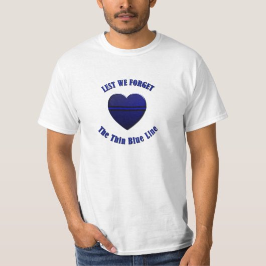 Thin Blue Line Heart T-Shirt (Vorderseite)