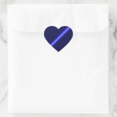 Thin Blue Line Herz-Aufkleber (Tasche)
