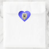 Thin Blue Line Herz-Aufkleber (Tasche)