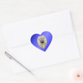 Thin Blue Line Herz-Aufkleber (Umschlag)