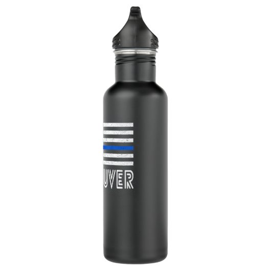 Thin Blue Line Herz Vancouver Polizeidirektor Amer Edelstahlflasche (Rechts)