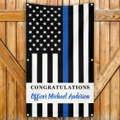 Thin Blue Line Herzlichen Glückwunsch Police Party Banner