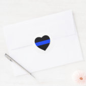 THIN BLUE LINE HERZSTICKER RUNDER AUFKLEBER (Umschlag)