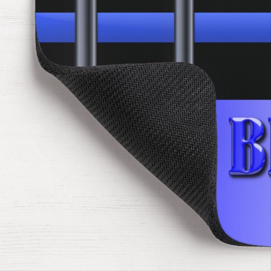 Thin Blue Line - Hinter Bars Mousepad (Ecke)