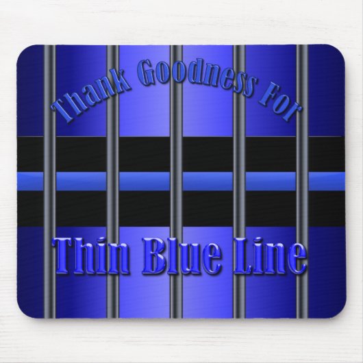 Thin Blue Line - Hinter Bars Mousepad (Vorne)