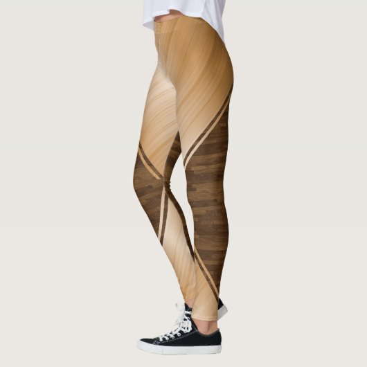 Thin Blue Line - Holzeinlage Leggings (Links)