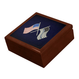 Thin Blue Line Holzschmuck Keepake Box Erinnerungskiste