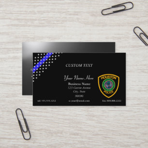 Thin Blue Line Houston Business Card Visitenkarte