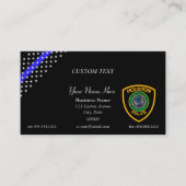Thin Blue Line Houston Business Card Visitenkarte (Vorderseite)