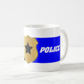Thin Blue Line, ich unterstütze Polizei Kaffeetasse (VorderseiteRechts)