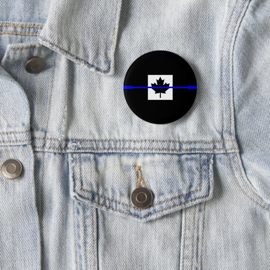 Thin Blue Line im kanadischen Flaggendekor Button (Beispiel)