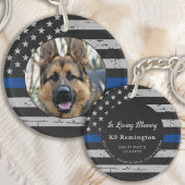 Thin Blue Line - In Love Memory - K9 Police Dog Schlüsselanhänger