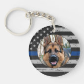 Thin Blue Line - In Love Memory - K9 Police Dog Schlüsselanhänger (Vorderseite)