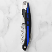 Thin Blue Line| Individuelle Name Serviceman Kellnermesser (Vorderseite)