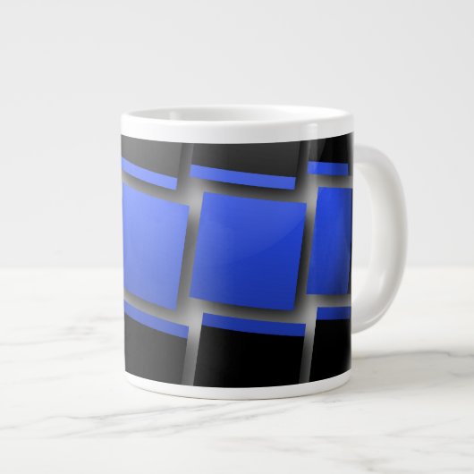 Thin Blue Line Jumbo-Tasse (Vorderseite Rechts)