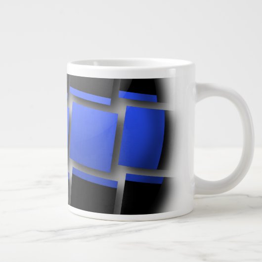 Thin Blue Line Jumbo-Tasse (Rechts)