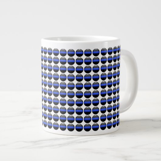 Thin Blue Line Jumbo-Tasse (Vorderseite Rechts)