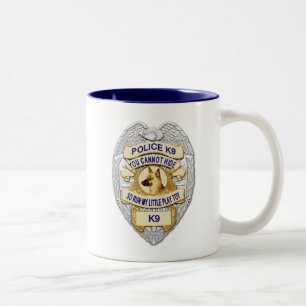 Thin Blue Line K9 Abzeichen Zweifarbige Tasse