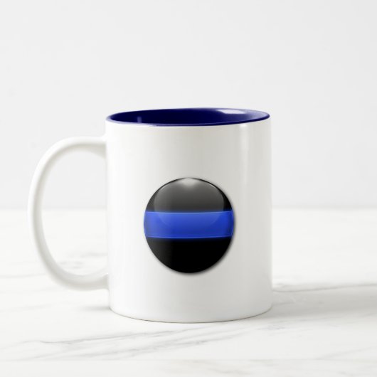 Thin Blue Line K9 Abzeichen Zweifarbige Tasse (Links)