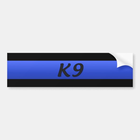 Thin Blue Line & K9 Autoaufkleber (Vorne)