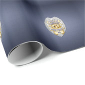 Thin Blue Line K9 Geschenkpapier (Rolleneckpunkt)