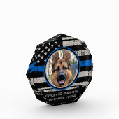 Thin Blue Line K9 Police Dog Memorial Fotoblock (Links)
