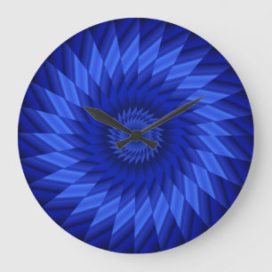 Thin Blue Line Kaleidoskop Große Wanduhr