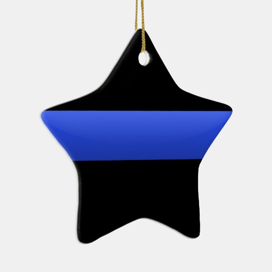 Thin Blue Line Keramik Ornament (Rechts)