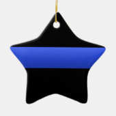 Thin Blue Line Keramik Ornament (Vorne)