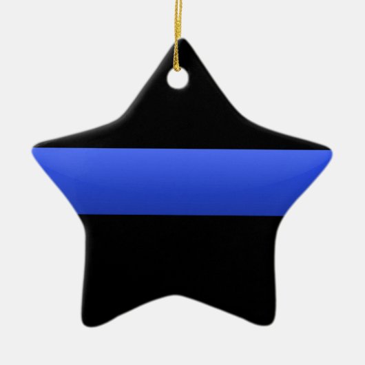 Thin Blue Line Keramik Ornament (Vorne)