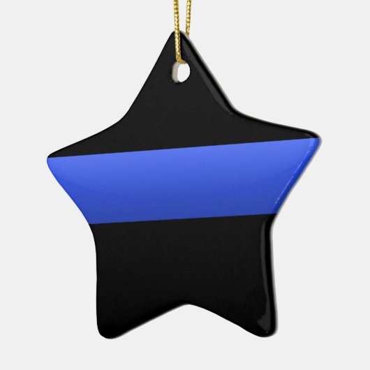 Thin Blue Line Keramik Ornament (Links)