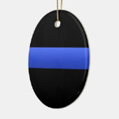 Thin Blue Line Keramik Ornament (Links)