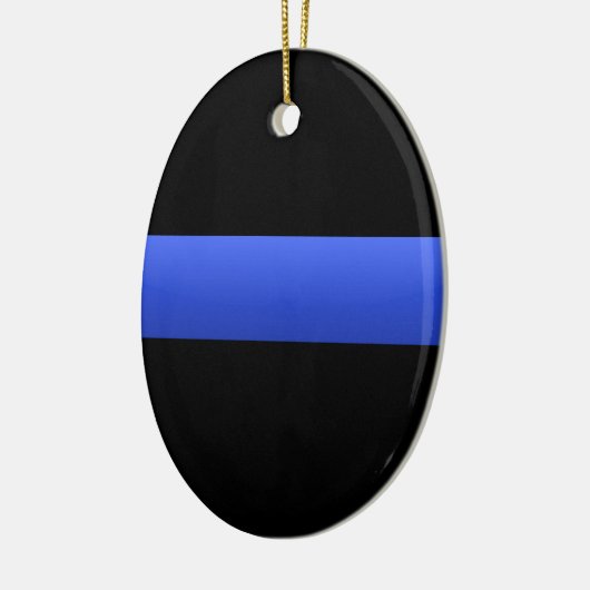Thin Blue Line Keramik Ornament (Links)