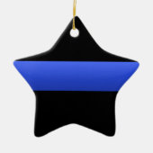 Thin Blue Line Keramikornament (Vorne)