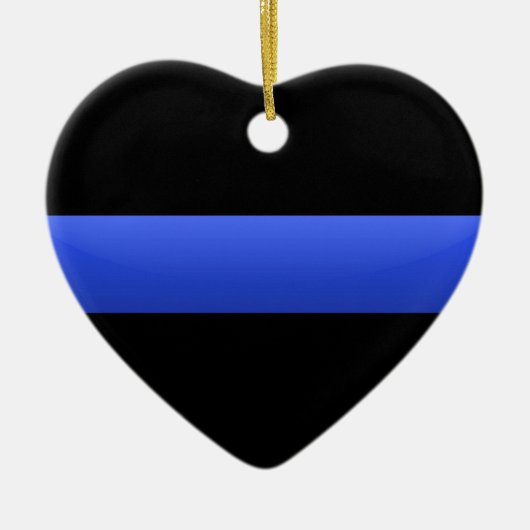 Thin Blue Line Keramikornament (Vorne)