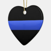 Thin Blue Line Keramikornament (Links)