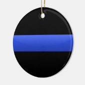 Thin Blue Line Keramikornament (Links)