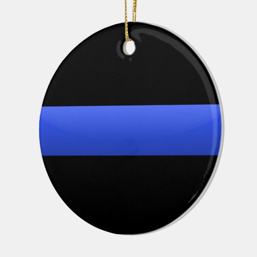 Thin Blue Line Keramikornament (Links)